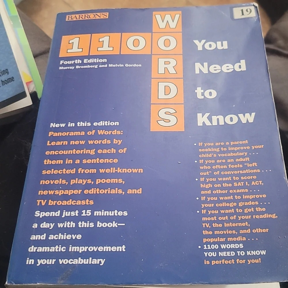 1100 words you need to know vocabulary book 15 mts a day barrons